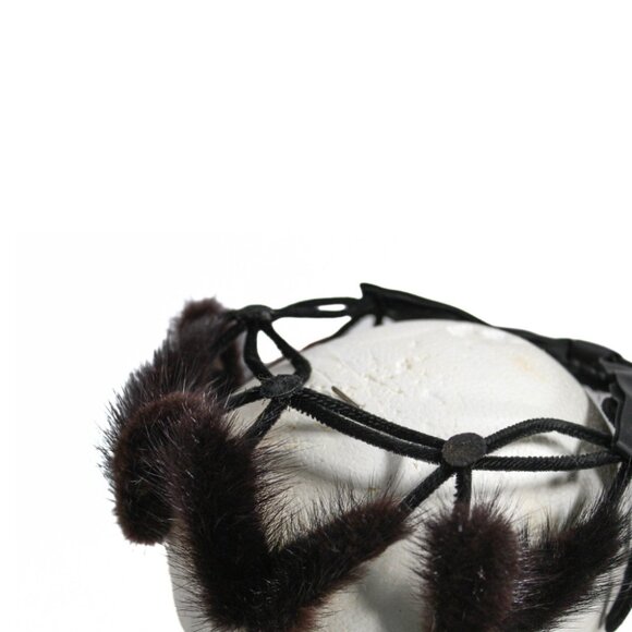 Vintage Avant Garde 1950s Wire & Fur Hat with Bow Union Made Spider Floral Style - Picture 13 of 16
